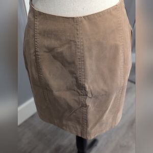 Free People Brown (Crumb Cake) Faux Suede Mini Skirt Sz 4